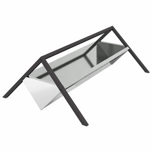 vidaXL Hranilnica za živino Srebrna 111 x 76 x 38 cm 10 kg