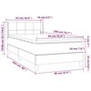 vidaXL Box spring postelja z vzmetnico temno rjava 90x200 cm blago
