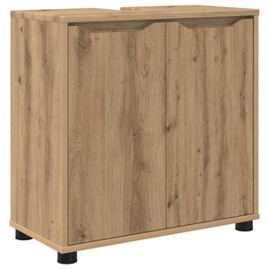 vidaXL Kabinet za umivalnik v kopalnici Umetni hrast 60 x 30 x 60 cm