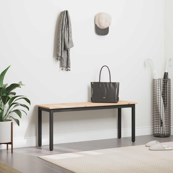 vidaXL klop Naravna 110 x 35 x 45 cm Masivno borovo les