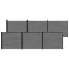 vidaXL Plo&scaron;ča ograje 6 kos 1020 x 146 cm WPC in aluminij Siva