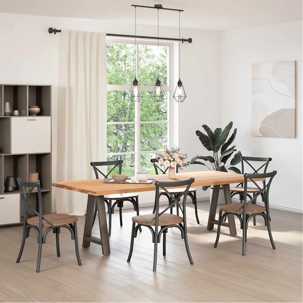 vidaXL Noge za jedilno mizo v obliki črke A, 2 kosa, 60 x (72-73) cm, jeklo