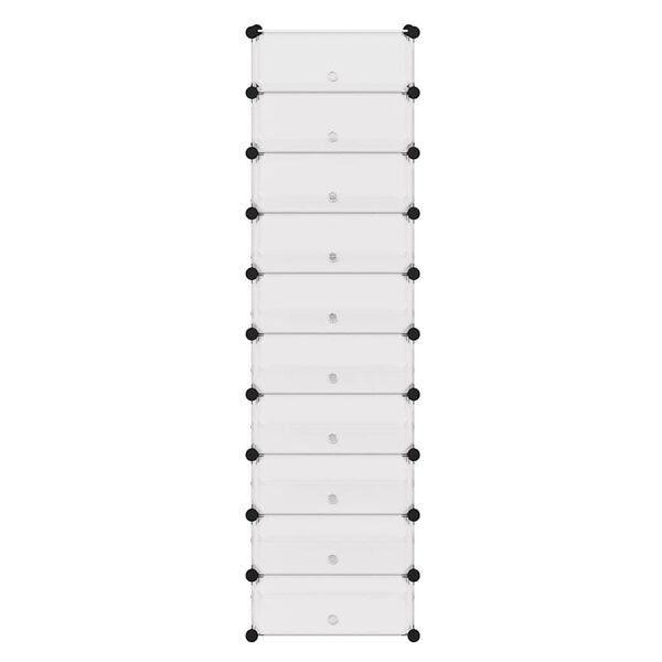 vidaXL Organizator za čevlje z 10 predelki bele barve