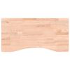vidaXL Mizna plo&scaron;ča 80x(36-40)x2,5 cm trdna bukovina