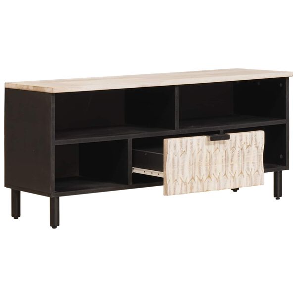 vidaXL TV omarica Bel pranje fini&scaron; 100 x 33 x 46 cm Masiven les manga