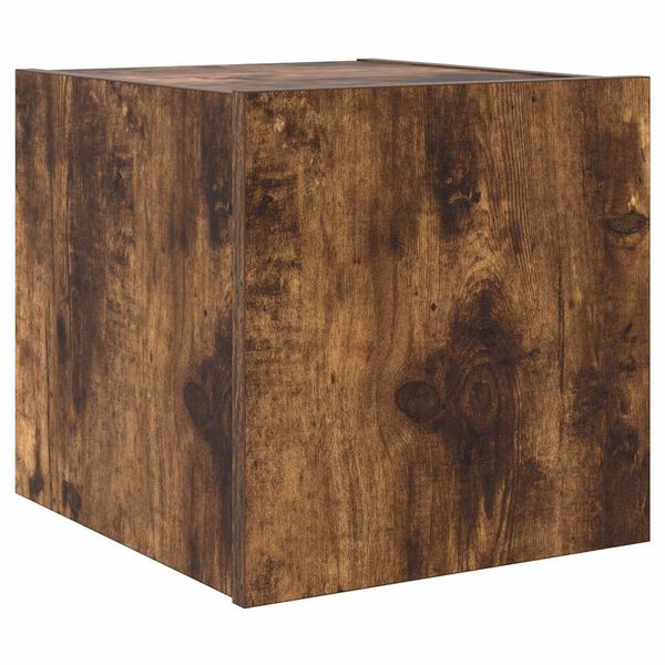 vidaXL Stenska TV omarica z LED lučkami dimljeni hrast 30,5x35x30 cm