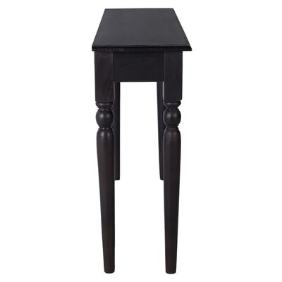 vidaXL Konzolna mizica svetlo črna 110x30x75 cm trden mahagonij