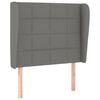 vidaXL Vzglavje z u&scaron;esi temno sivo 83x23x118/128 cm blago