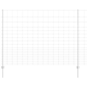 vidaXL Zunanji divji ograjen s stebri 25 x 1,6 m Pocinkano jeklo Mreža