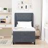 vidaXL Postelja z vzmetnico Temno siva 190 x 90 cm Poliester