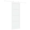 vidaXL Drsna vrata 78 x 211 cm Inženirski les Bela