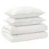 vidaXL Set odeje in blazine 3 kos 140x220 cm 4 letni časi 220 GSM Bela