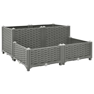 vidaXL Visoka greda 80x80x38 cm polipropilen