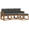vidaXL Zunanja garnitura za sedenje 4 pcs Naravna in antracitna