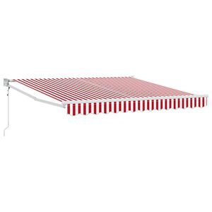 vidaXL Vlečna tenda Rdeča 300 x 250 cm Poliester in kovina