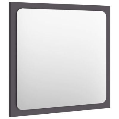 vidaXL Kopalniško ogledalo sivo 40x1,5x37 cm iverna plošča