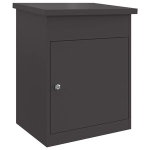 vidaXL &Scaron;katla za dostavo s shranjevanjem Črna 47,5 x 38 x 59 cm Jeklo