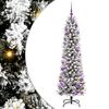 vidaXL Umestno božično drevo Bela 180 cm PVC, kovina in plastika