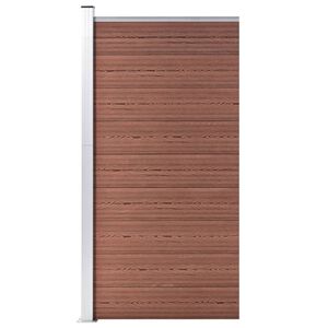 vidaXL Ograjni panel WPC 95x186 cm rjav