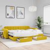 vidaXL Izvlečna dnevna postelja s predali rumena 80x200 cm žamet