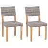 vidaXL Jedilni stol GENDT 2 kos Kubu rattan Kubu siva 46 x 55 x 84 cm
