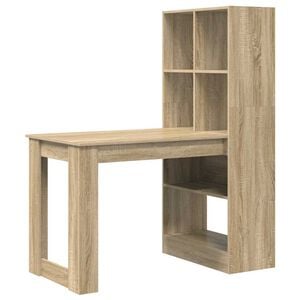 vidaXL Miza Sonoma hrast Inženirski les 122 x 67 x 145 cm