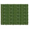vidaXL Ograja za balkon z listi Zelena 200 x 150 cm