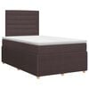 vidaXL Postelja boxspring z vzmetnico Temno rjava 120 x 190 cm Blago