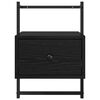 vidaXL Nočna omarica Črna Orehovina 35 x 30 x 51 cm Konstruiran les