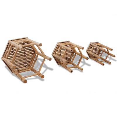 vidaXL Vrtni stolčki 3 kosi bambus