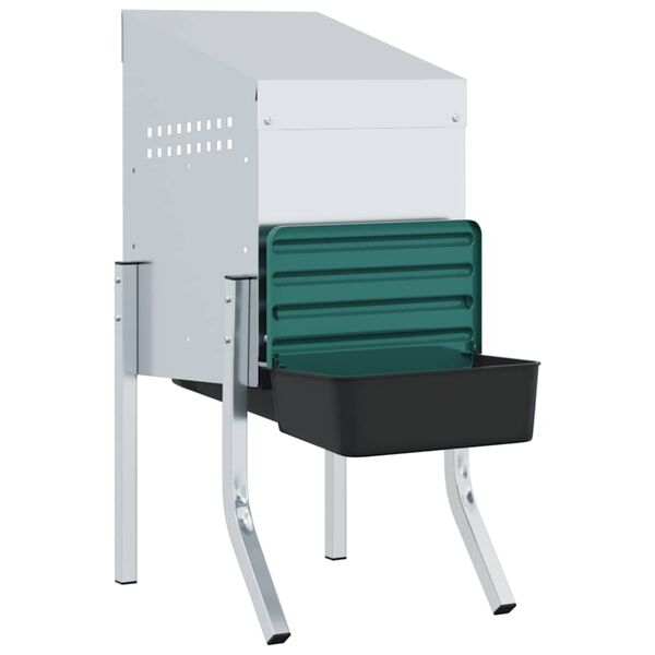 vidaXL Gnezdi&scaron;če za pi&scaron;čance z 1 predelkom in nogami iz pocinkanega jekla