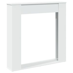 vidaXL Okvir za kamin bel 100x20x100 cm inženirski les