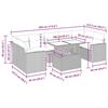 vidaXL Vrtna sedežna garnitura 8-delna z blazinami bež poli ratan