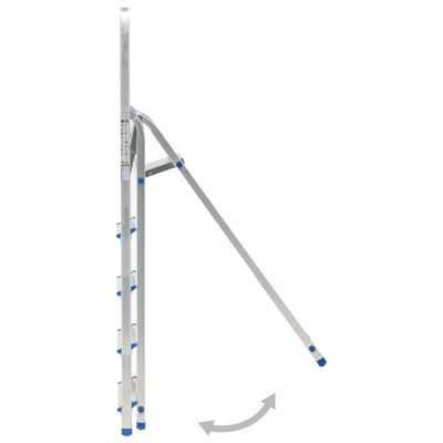 vidaXL Aluminijasta lestev s 5 stopnicami 150 kg