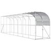 vidaXL Koko&scaron;njak ob steni Srebrna 800 x 100 x 215 cm Pocinkano jeklo