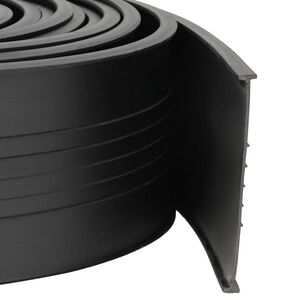 vidaXL Tesnilo garažnih vrat Črna 70 x 6 mm 2,5 m PVC