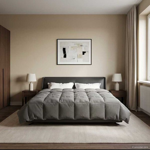 vidaXL Polna celoletna prevleka Svetlo siva 200 x 240 cm Mikrovlakna