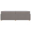 vidaXL Konstrukcija postelje z vzmetnico Taupe 200 x 200 cm blago