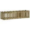 vidaXL Vrtna visoka greda z ograjico 200x50x50cm impregnirana borovina
