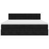 vidaXL Otomanska postelja z leži&scaron;čem črna 160x200 cm Velvet