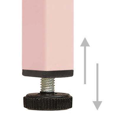 vidaXL Omara s ključavnico roza 35x46x180 cm jeklo