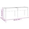 vidaXL Korito s podlogo sive barve 203x53x76 cm trden les jelke