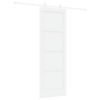 vidaXL Drsna vrata 73,5 x 211 cm Inženirski les Bela