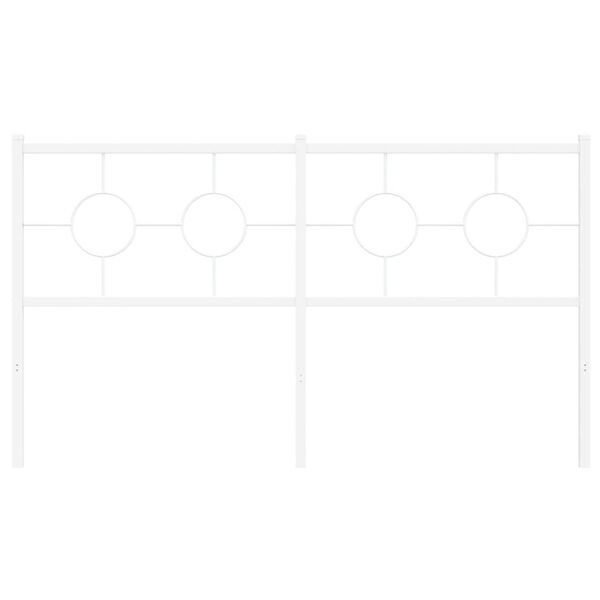 vidaXL Kovinsko vzglavje belo 150 cm