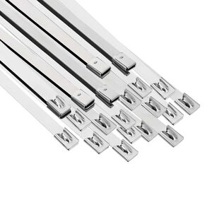 vidaXL Vezalke za kabel 25 kos 7,9 x 350 mm Srebrna