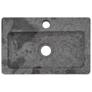 vidaXL Stenski umivalnik siv 38x24x6,5 cm marmor