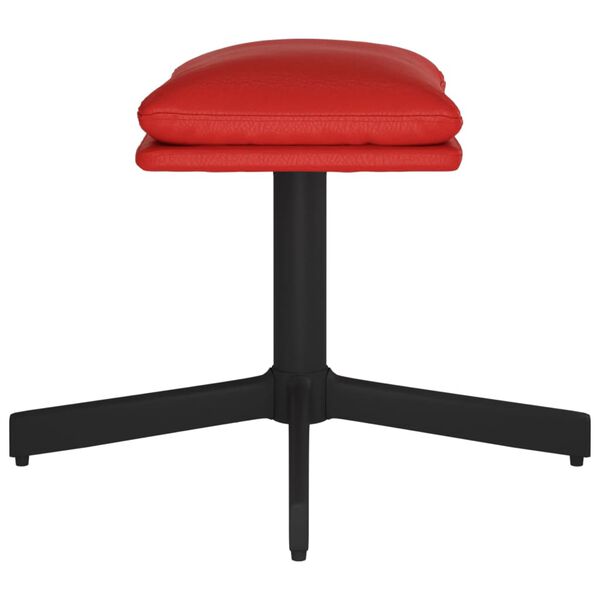vidaXL Stolček za noge vinsko rdeč 60x60x36 cm umetno usnje