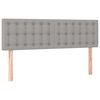 vidaXL Box spring postelja z vzmetnico svetlo siva 140x200 cm blago
