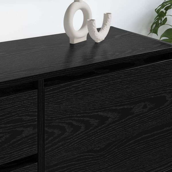 vidaXL TV omarica Črna Orehovina 100 x 36 x 49.5 cm Konstruiran les