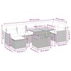 vidaXL Vrtna sedežna garnitura z blazinami 8-delna bež ratan/akacija
